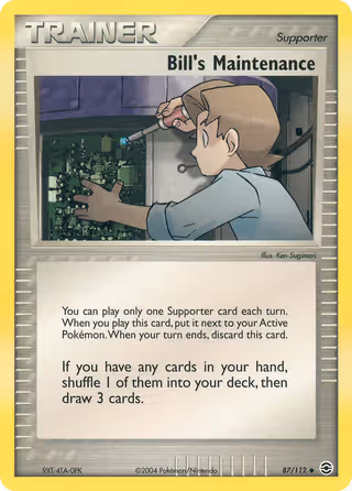 Bill's Maintenance 87/112 Pokemon card