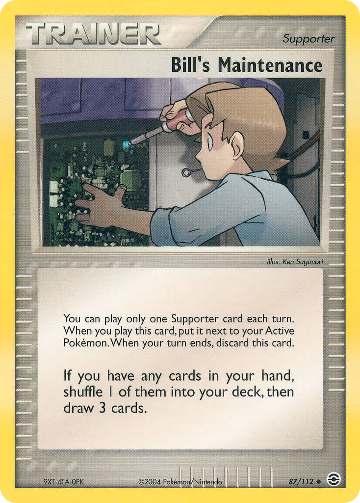 Bill's Maintenance 87/112 Pokemon card