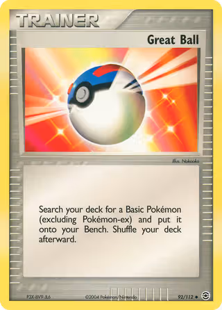 Great Ball 92/112 Pokemon card