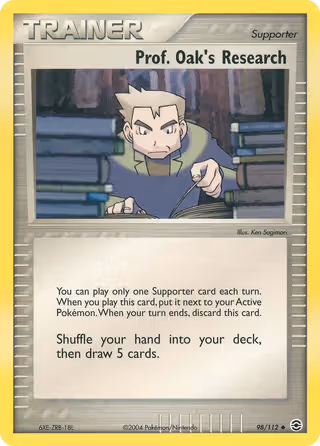 Prof. Oak's Research 98/112 Pokemon card