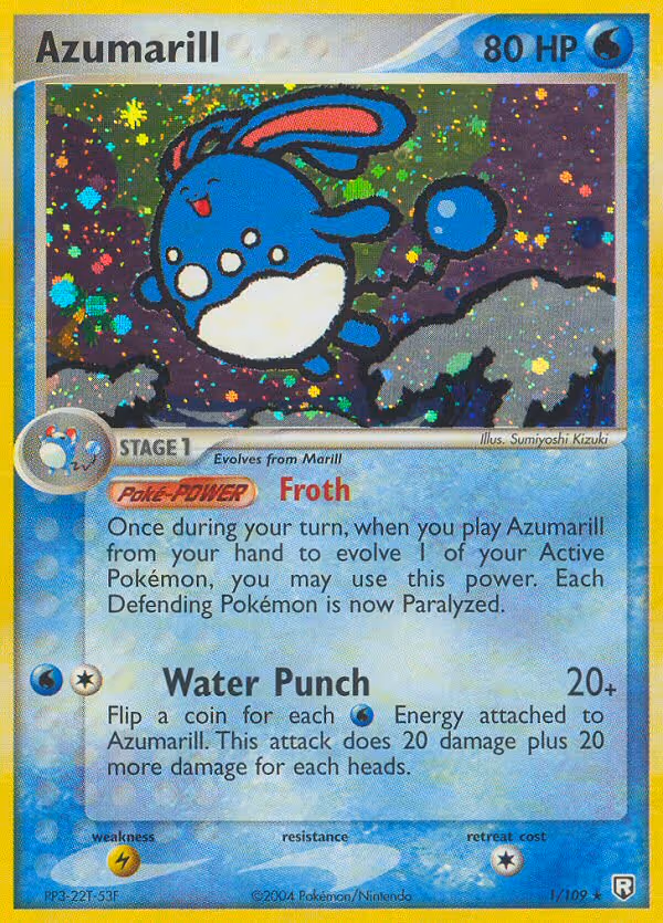 Azumarill 1/109 Pokemon card