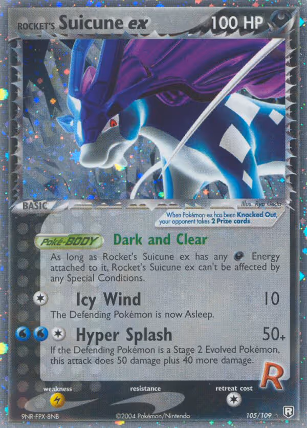Rocket's Suicune ex 105/109 Pokemon card