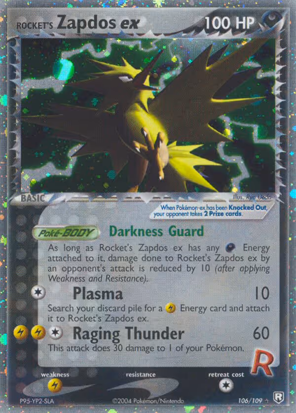 Rocket's Zapdos ex 106/109 Pokemon card