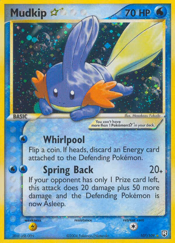 Mudkip Star 107/109 Pokemon card