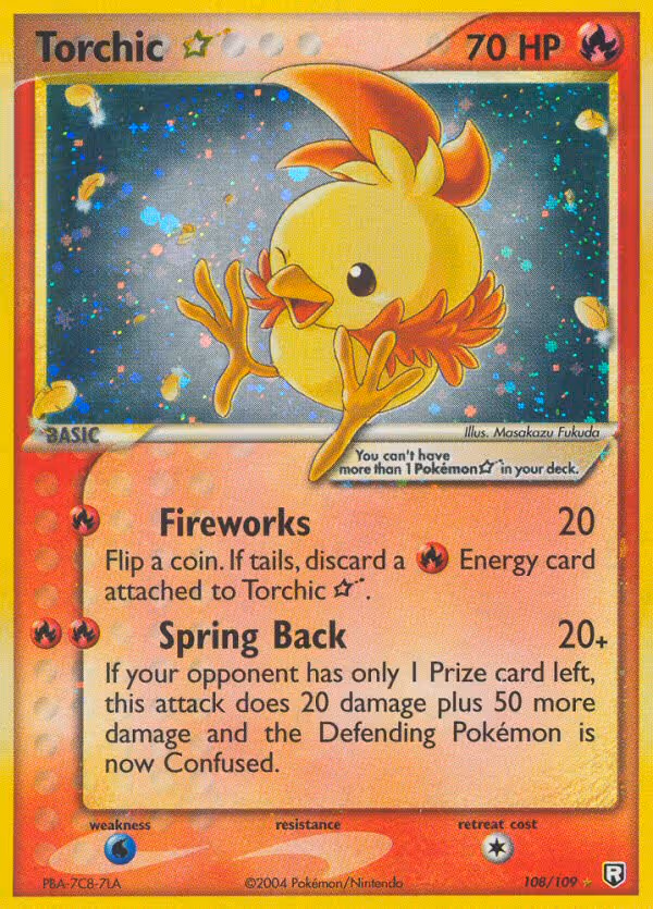 Torchic Star 108/109 Pokemon card