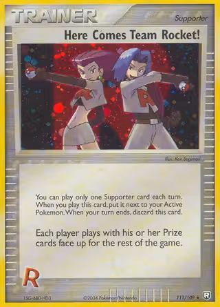 Here Comes Team Rocket! 111/109 Pokemon card