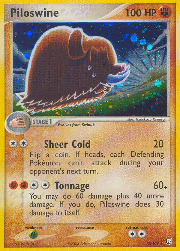 Piloswine 13/109 Pokemon card