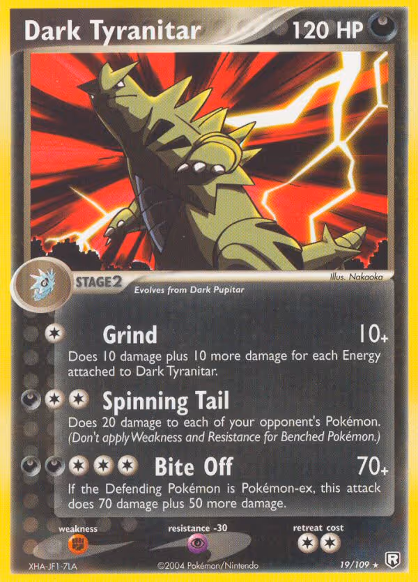 Dark Tyranitar 19/109 Pokemon card