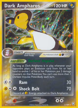 Dark Ampharos 2/109 Pokemon card