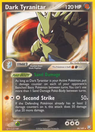 Dark Tyranitar 20/109 Pokemon card