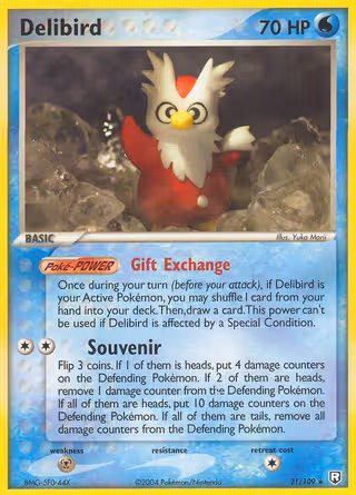 Delibird 21/109 Pokemon card