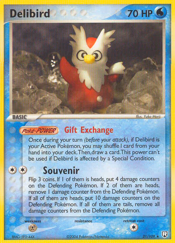 Delibird 21/109 Pokemon card