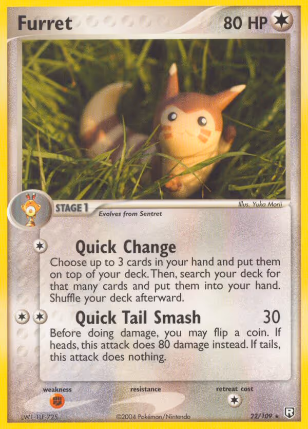 Furret 22/109 Pokemon card