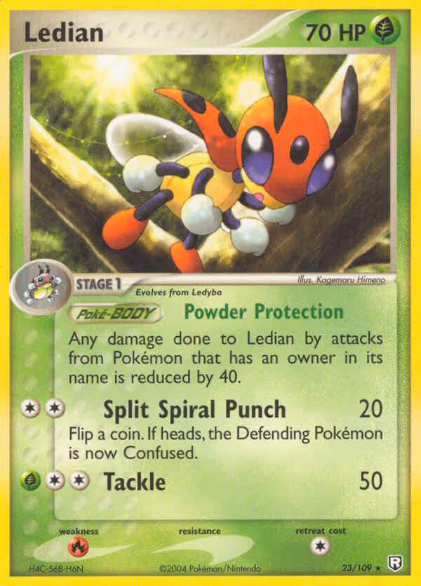Ledian 23/109 Pokemon card