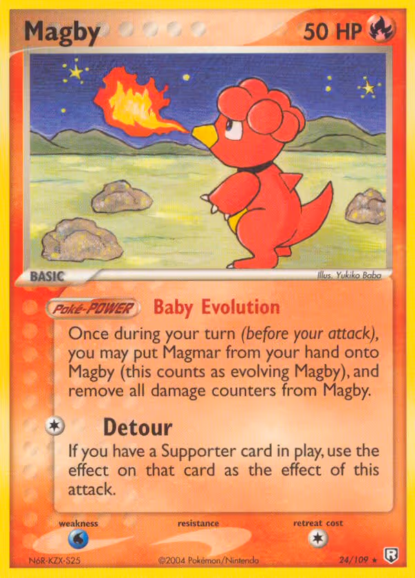 Magby 24/109 Pokemon card