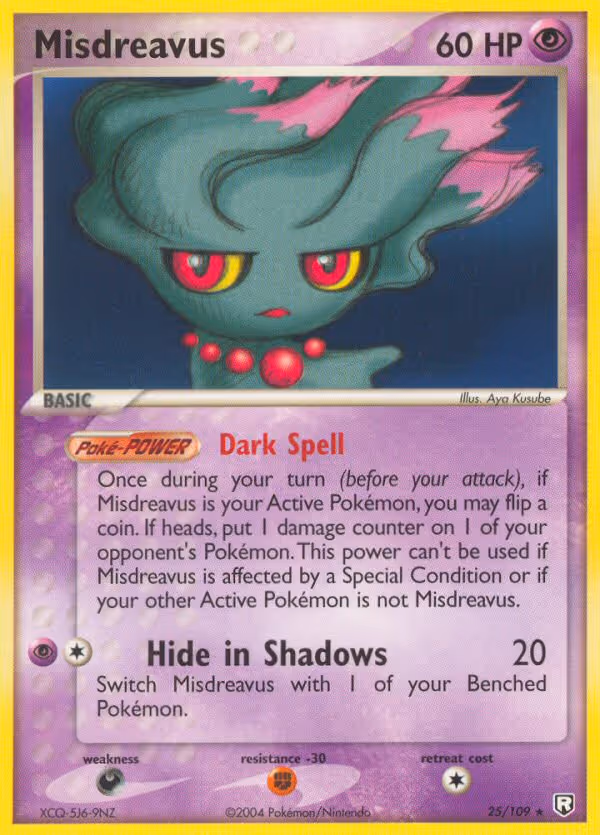 Misdreavus 25/109 Pokemon card