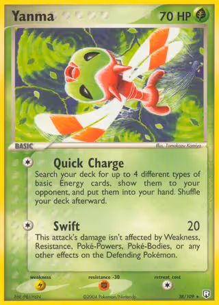 Yanma 28/109 Pokemon card