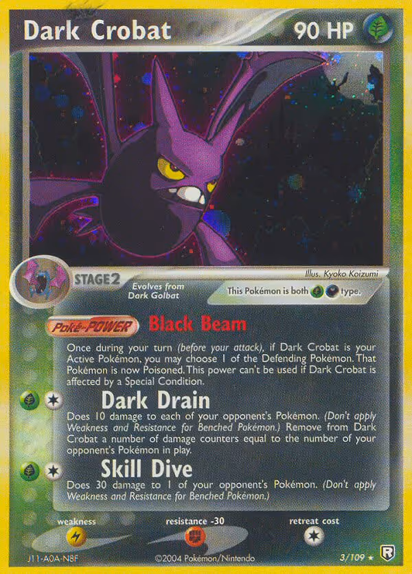Dark Crobat 3/109 Pokemon card
