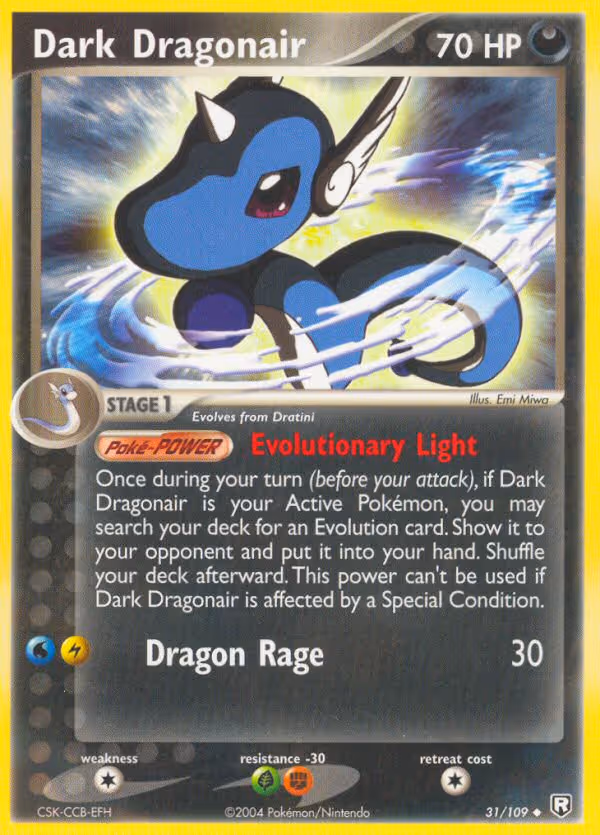 Dark Dragonair 31/109 Pokemon card