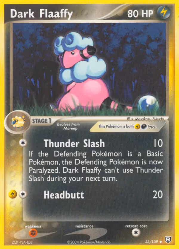 Dark Flaaffy 33/109 Pokemon card