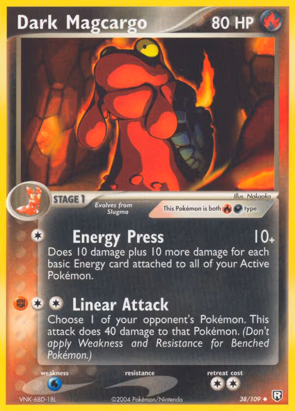 Dark Magcargo 38/109 Pokemon card
