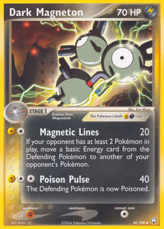 Dark Magneton 39/109 Pokemon card