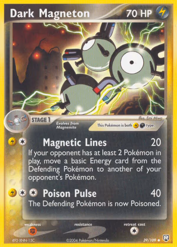 Dark Magneton 39/109 Pokemon card