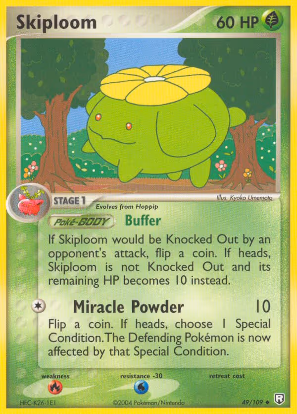 Skiploom 49/109 Pokemon card