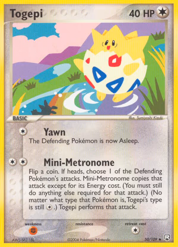 Togepi 50/109 Pokemon card