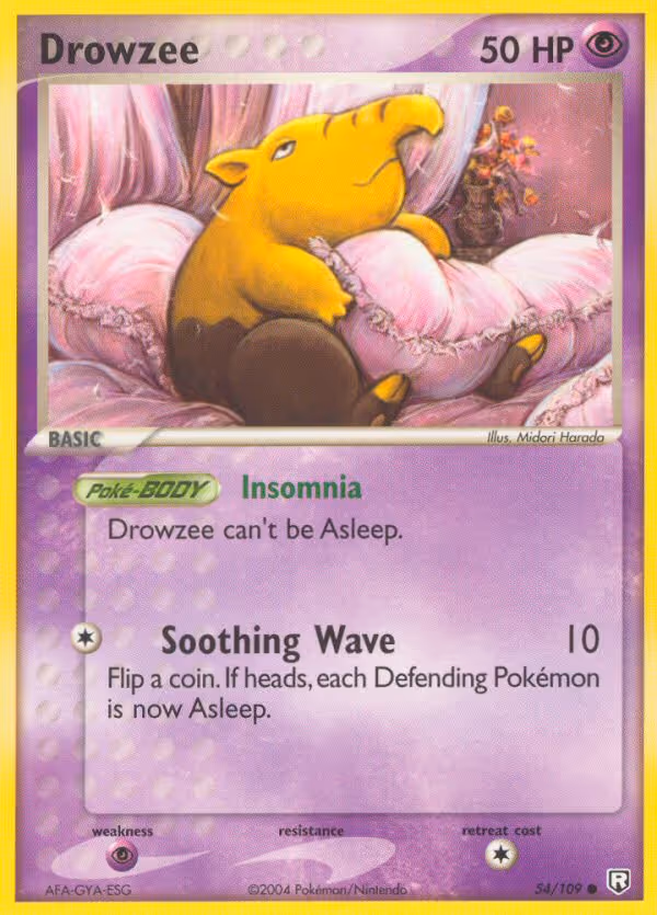 Drowzee 54/109 Pokemon card