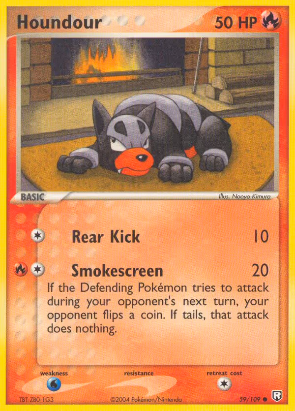 Houndour 59/109 Pokemon card