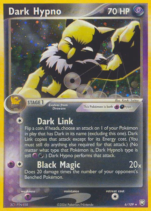 Dark Hypno 6/109 Pokemon card
