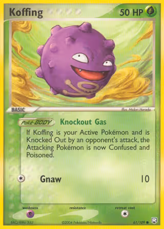 Koffing 61/109 Pokemon card