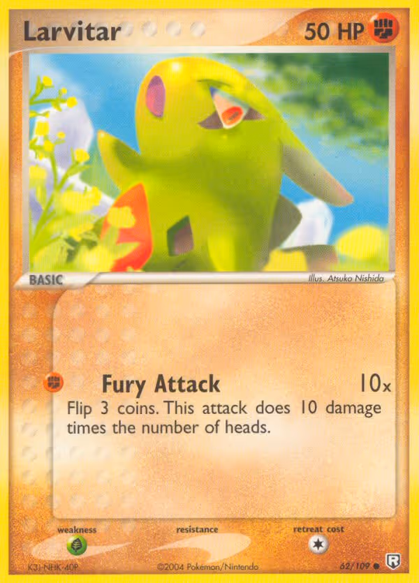 Larvitar 62/109 Pokemon card