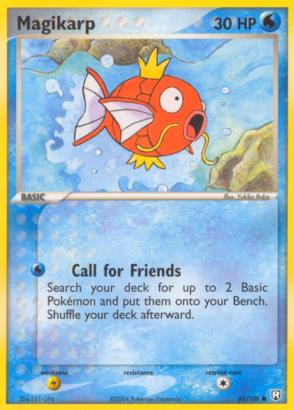 Magikarp 65/109 Pokemon card