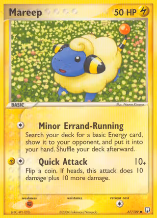 Mareep 67/109 Pokemon card