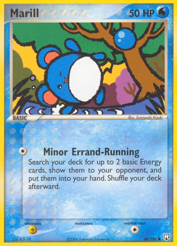 Marill 68/109 Pokemon card