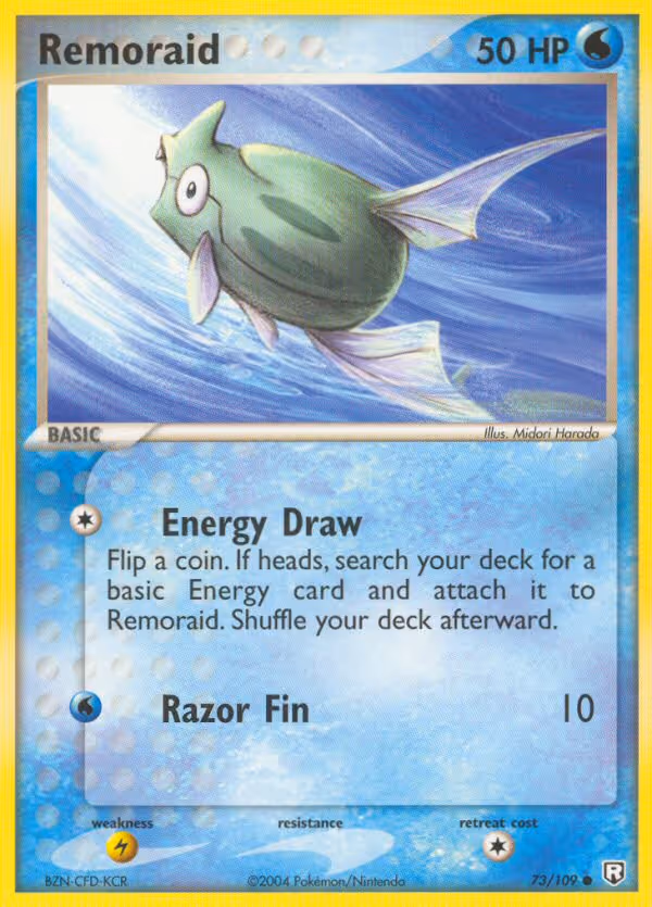 Remoraid 73/109 Pokemon card