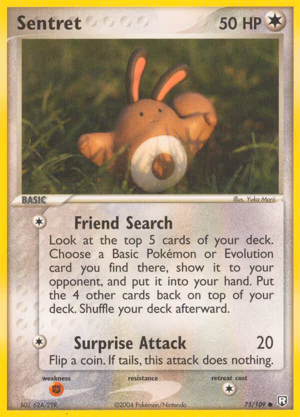 Sentret 75/109 Pokemon card