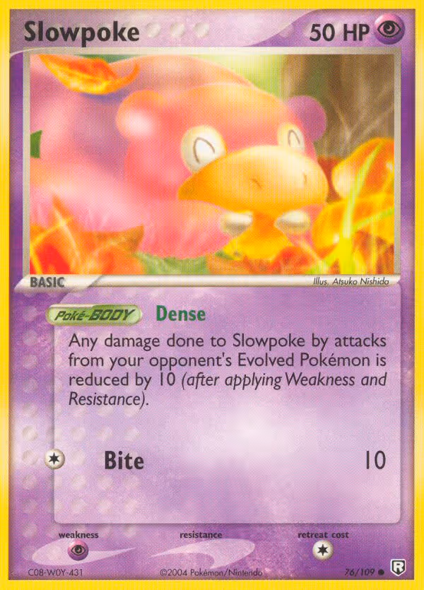 Slowpoke 76/109 Pokemon card