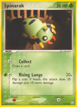 Spinarak 78/109 Pokemon card