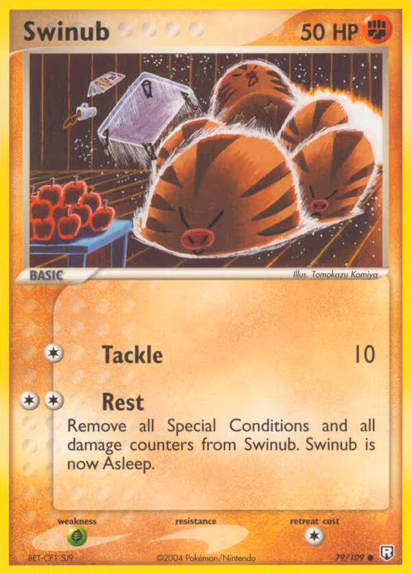 Swinub 79/109 Pokemon card