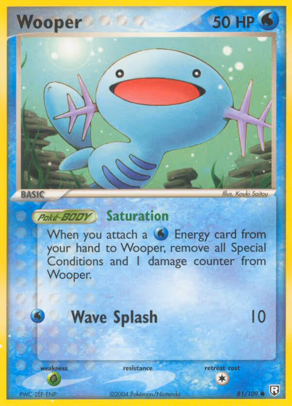 Wooper 81/109 Pokemon card