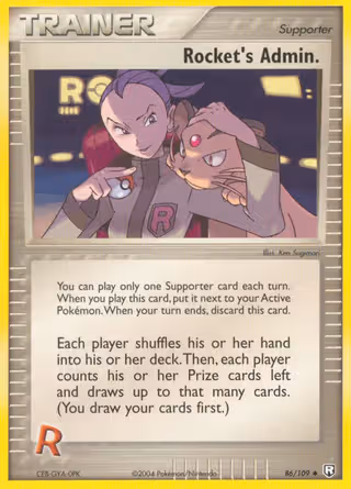 Rocket's Admin. 86/109 Pokemon card