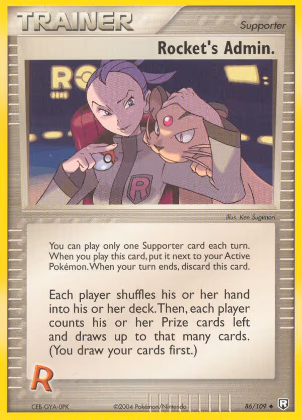 Rocket's Admin. 86/109 Pokemon card