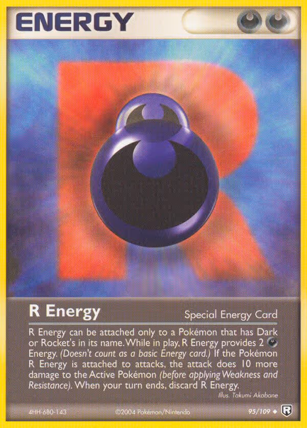 R Energy 95/109 Pokemon card
