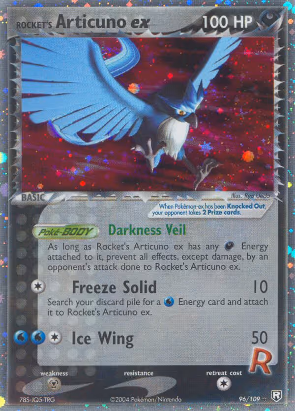 Rocket's Articuno ex 96/109 Pokemon card