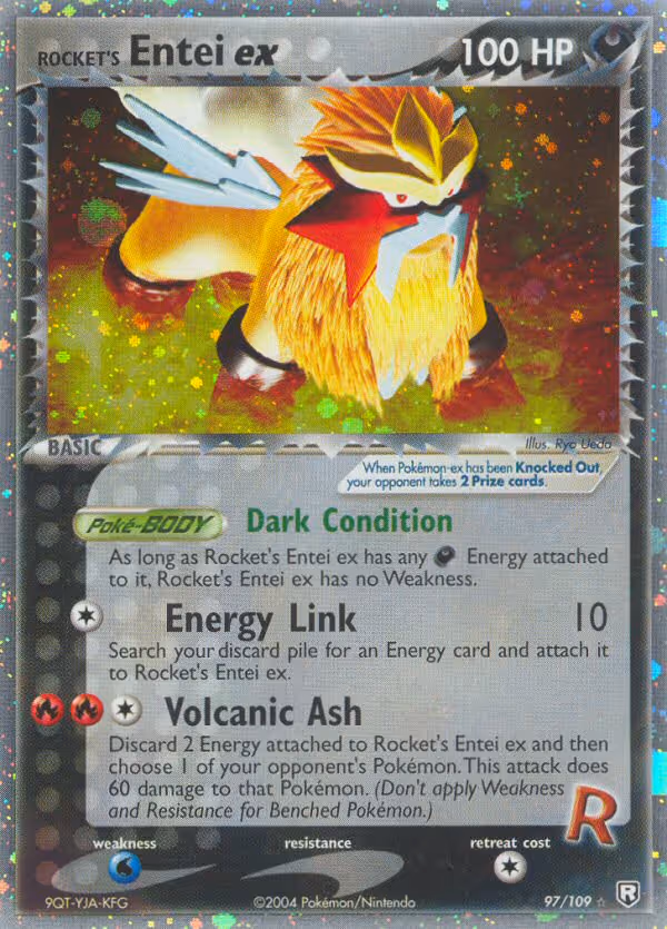 Rocket's Entei ex 97/109 Pokemon card
