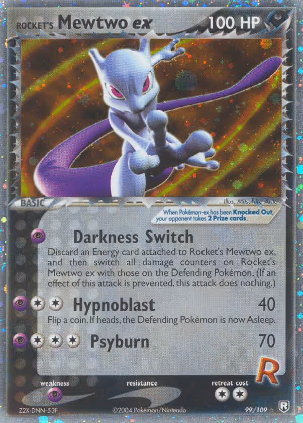 Rocket's Mewtwo ex 99/109 Pokemon card