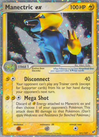 Manectric ex 101/107 Pokemon card
